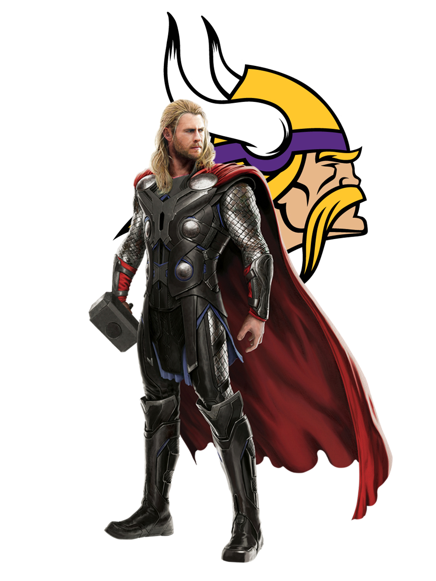 Minnesota Vikings Thor Logo vinyl decal